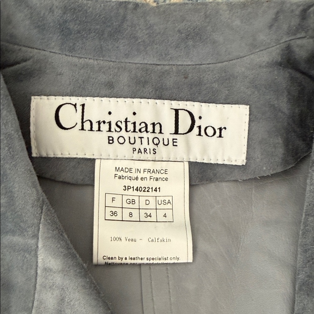 Christian Dior boutique calfskin jacket preowned sz 4 - Picture 5 of 9